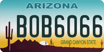 AZ license plate BOB6066