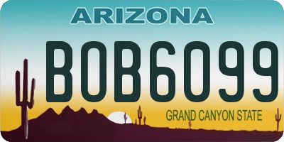 AZ license plate BOB6099