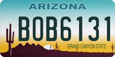 AZ license plate BOB6131