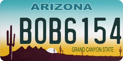 AZ license plate BOB6154