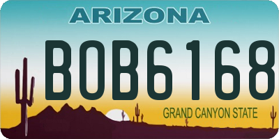 AZ license plate BOB6168