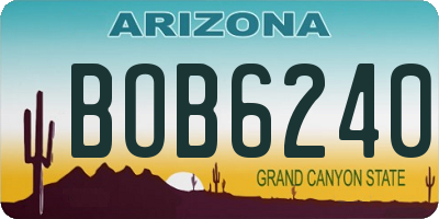 AZ license plate BOB6240
