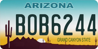 AZ license plate BOB6244