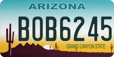 AZ license plate BOB6245