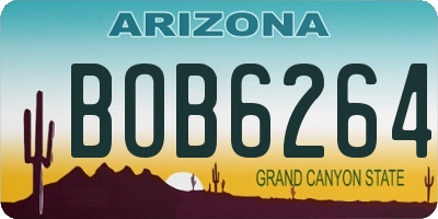 AZ license plate BOB6264