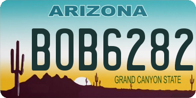AZ license plate BOB6282