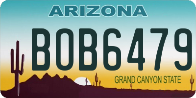 AZ license plate BOB6479