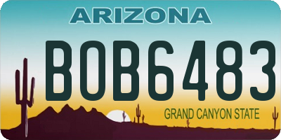 AZ license plate BOB6483