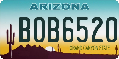 AZ license plate BOB6520
