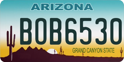 AZ license plate BOB6530