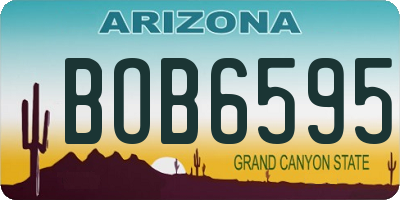 AZ license plate BOB6595