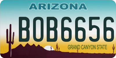 AZ license plate BOB6656