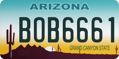 AZ license plate BOB6661