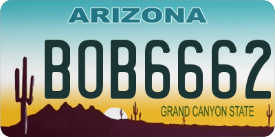 AZ license plate BOB6662