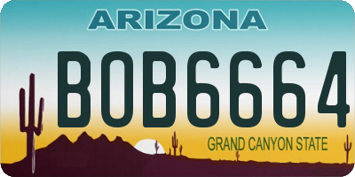 AZ license plate BOB6664