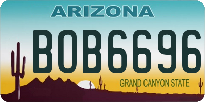 AZ license plate BOB6696
