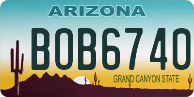 AZ license plate BOB6740