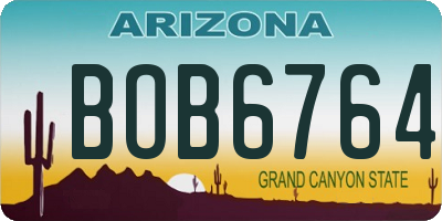 AZ license plate BOB6764
