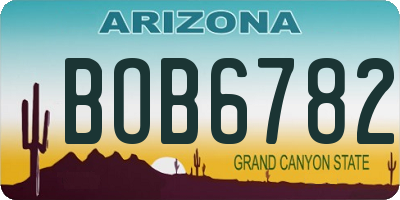 AZ license plate BOB6782