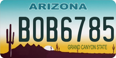 AZ license plate BOB6785