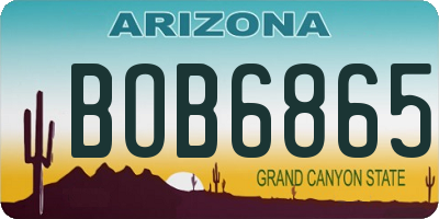 AZ license plate BOB6865