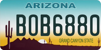 AZ license plate BOB6880