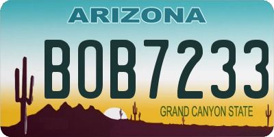 AZ license plate BOB7233