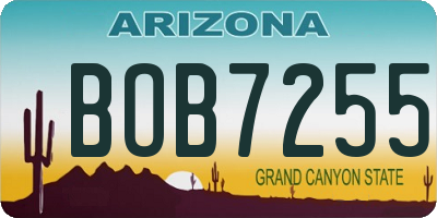 AZ license plate BOB7255