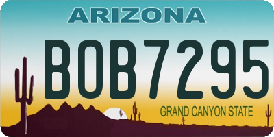 AZ license plate BOB7295