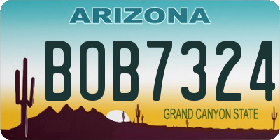 AZ license plate BOB7324
