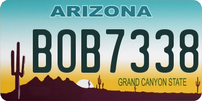 AZ license plate BOB7338