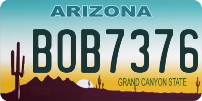 AZ license plate BOB7376