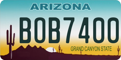 AZ license plate BOB7400