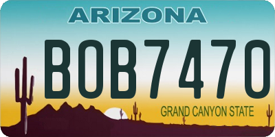 AZ license plate BOB7470