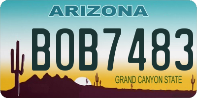 AZ license plate BOB7483