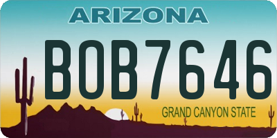 AZ license plate BOB7646