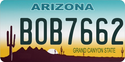 AZ license plate BOB7662