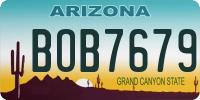 AZ license plate BOB7679