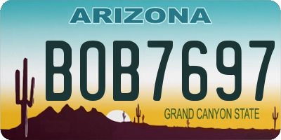 AZ license plate BOB7697