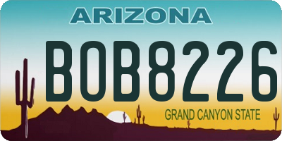 AZ license plate BOB8226