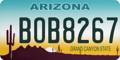 AZ license plate BOB8267
