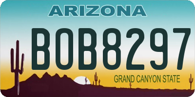 AZ license plate BOB8297