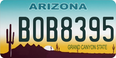 AZ license plate BOB8395