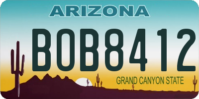 AZ license plate BOB8412