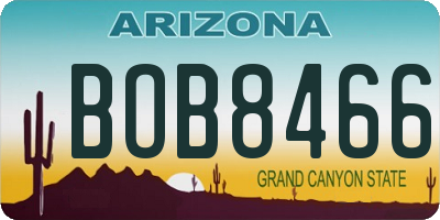 AZ license plate BOB8466
