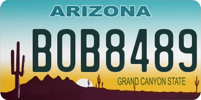AZ license plate BOB8489