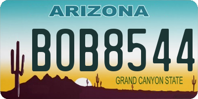 AZ license plate BOB8544
