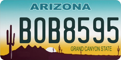 AZ license plate BOB8595