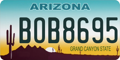 AZ license plate BOB8695