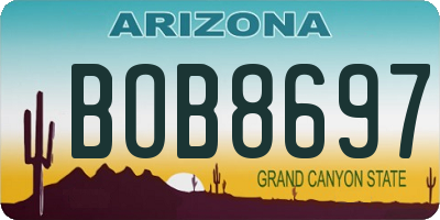 AZ license plate BOB8697